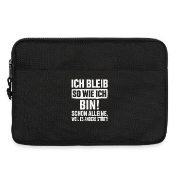 Je resterai comme je le fais, je dis de l’humour Drôle - Sacoche pour ordinateur portable 13 pouces - noir - Devant