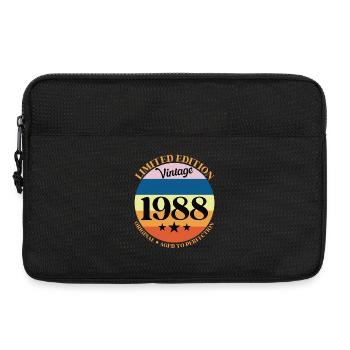 1988 Vintage Geburtstagsgeschenk 88 Geburtstag - Laptoptasche 13" - Schwarz - Vorne