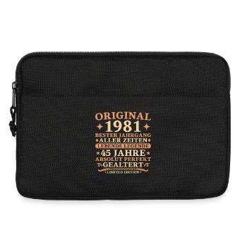 Original 1981 Year 45th Birthday Gift - Laptop bag 13" - black - Front