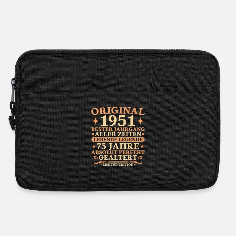 Original 1951 Baujahr 75. Geburtstag Geschenk - Laptoptasche 13" - Schwarz