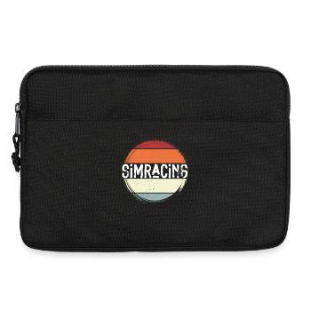 SimRacing Retro Circle Emblem - Laptop bag 13" - black - Front