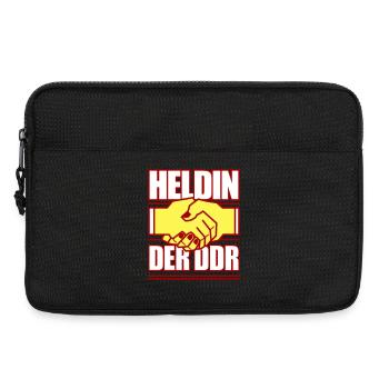 Heldin der DDR (Farben änderbar) - Laptoptasche 13" - Schwarz - Vorne