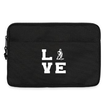 Motif emblématique du floorball - Sacoche pour ordinateur portable 13 pouces - noir - Devant