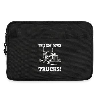 Dieser Junge liebt Trucks - Laptoptasche 13" - Schwarz - Vorne