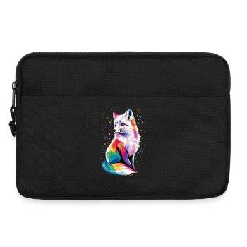Polarfuchs Schneefuchs Eisfuchs Süßer Weißer Fuchs - Laptoptasche 13" - Schwarz - Vorne