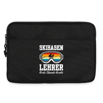 Ski MONITEUR DE SKI LAPIN PREMIÈRE LEÇON GRATUITE - Sacoche pour ordinateur portable 13 pouces - noir - Devant