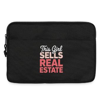 This Girl Sells Real Estate Gradient - Laptop bag 13" - black - Front