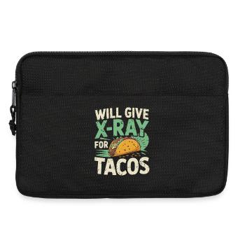 Humour de tacos aux rayons X - Sacoche pour ordinateur portable 13 pouces - noir - Devant