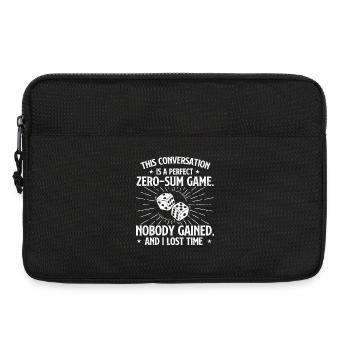 This Conversation Was A Perfect Zero Sum Game - Laptop bag 13" - black - Front