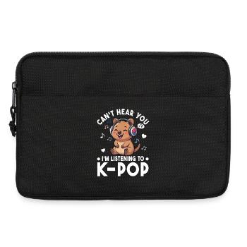 K-Pop Quokka – Süßes Musik Fan Statement Design - Laptoptasche 13" - Schwarz - Vorne