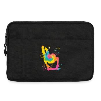 Skeleton Bobsleigh Winter Sports Sled - Laptop bag 13" - black - Front