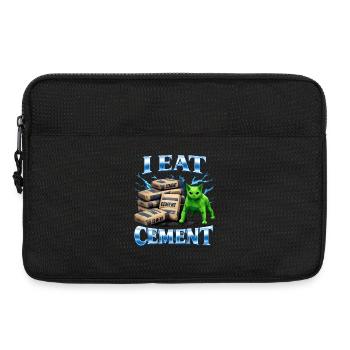 Ich Esse Zement I Eat Cement Katze - Laptoptasche 13" - Schwarz - Vorne