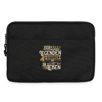 18 Geburtstag Legende Retro 2008 Geburtstag Party - Laptoptasche 13" - Schwarz - Vorne