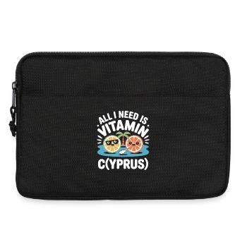 Zypern All I Need Is Vitamin Cyprus Zypern Flagge - Laptoptasche 13" - Schwarz - Vorne