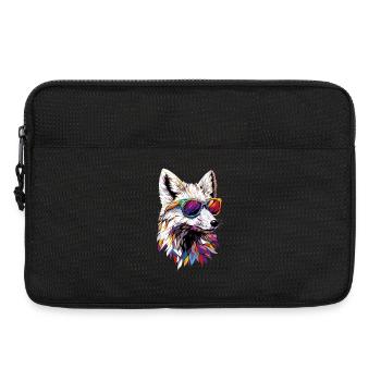 Polarfuchs Schneefuchs Eisfuchs Süßer Weißer Fuchs - Laptoptasche 13" - Schwarz - Vorne