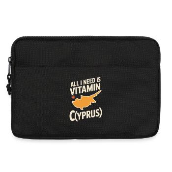 Cyprus All I Need Is Vitamin Cyprus Cyprus Flag - Laptop bag 13" - black - Front