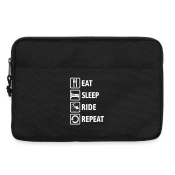 Eat Sleep Ride Repeat - Eisenbahn fahren - Laptoptasche 13" - Schwarz - Vorne