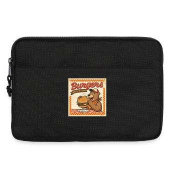 Burgers Biggest In Town Retro Bears Hunger - Laptop bag 13" - black - Front