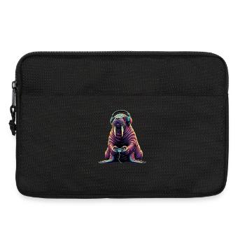 Walrus Gaming Animaux Jeux vidéo Morse Drôle - Sacoche pour ordinateur portable 13 pouces - noir - Devant