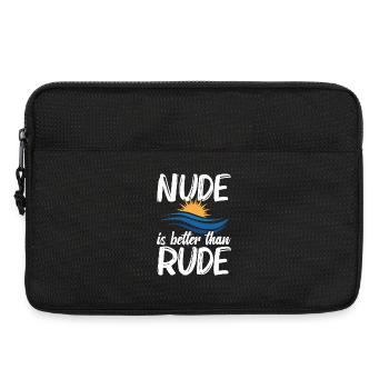 Nudité Gear Freedom Lover Nudisme Naturiste - Sacoche pour ordinateur portable 13 pouces - noir - Devant