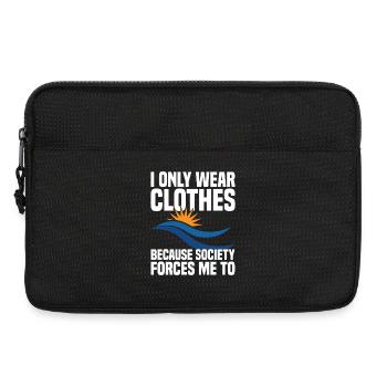Nudisme Accessoires Nudité Naturisme Amoureux du naturisme - Sacoche pour ordinateur portable 13 pouces - noir - Devant