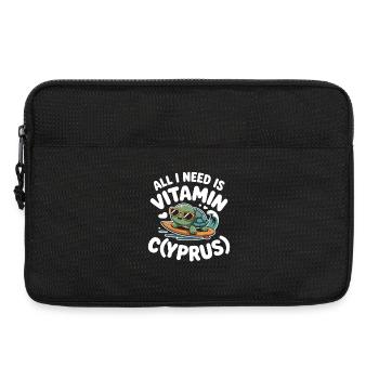 Cyprus All I Need Is Vitamin Cyprus Cyprus Flag - Laptop bag 13" - black - Front