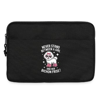 Expressions du Bichon Frisé Drôle : Don Bichon Frisé - Sacoche pour ordinateur portable 13 pouces - noir - Devant