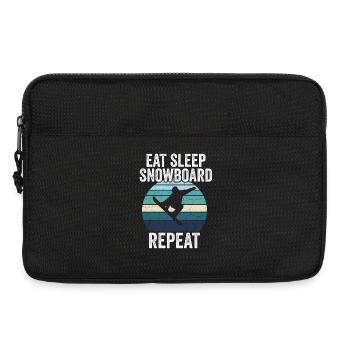 Eat Sleep Snowboard Répéter - Sacoche pour ordinateur portable 13 pouces - noir - Devant