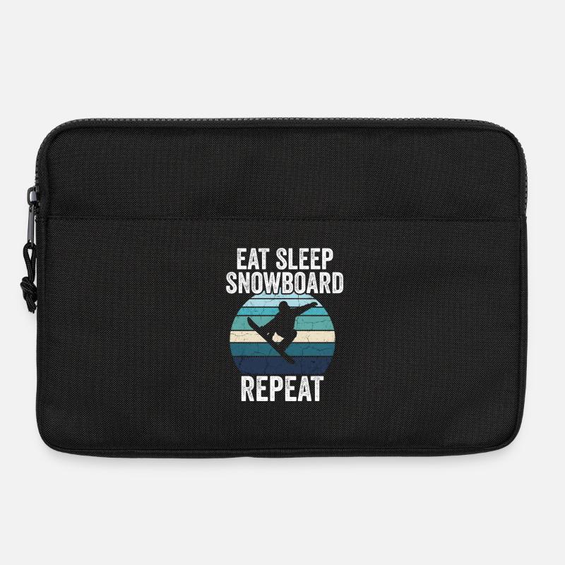 Eat Sleep Snowboard Repeat - Laptoptasche 13" - Schwarz
