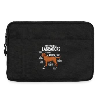 Anatomie d’un Labrador – Design Fun Foxred - Sacoche pour ordinateur portable 13 pouces - noir - Devant