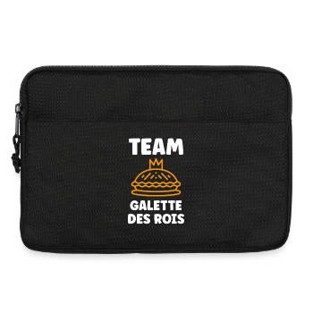 Humour galette des rois - Sacoche pour ordinateur portable 13 pouces - noir - Devant