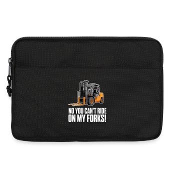 Komischer Gabelstapler Du kannst nicht auf meinen Gabeln fahren - Laptoptasche 13" - Schwarz - Vorne