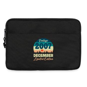 Geburtstag Dezember 2007 Geburtstagsgeschenk - Laptoptasche 13" - Schwarz - Vorne