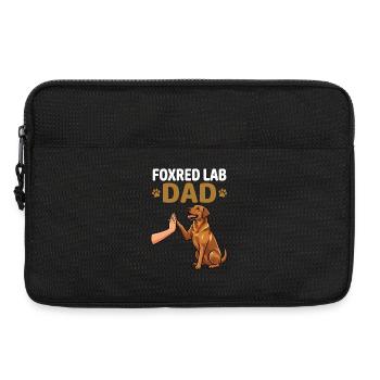 Fox Red Lab Dad – High Five Dog Dad Design - Laptop bag 13" - black - Front