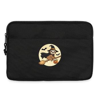 Süßer Faultier Hexe Halloween - Laptoptasche 13" - Schwarz - Vorne