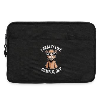 Kamele Spruch Lustiges Kamele Geschenk - Laptoptasche 13" - Schwarz - Vorne