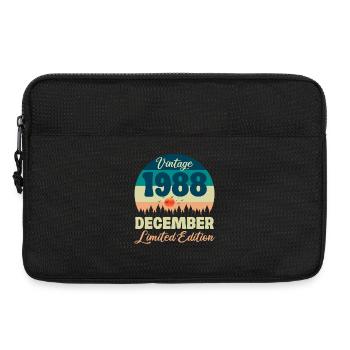 Geburtstag Dezember 1988 Geburtstagsgeschenk - Laptoptasche 13" - Schwarz - Vorne