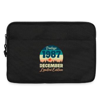 Birthday December 1987 Birthday Gift - Laptop bag 13" - black - Front