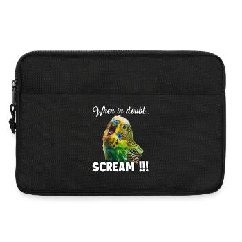 Cadeau drôle pour les fans de perruchets perruqués - Sacoche pour ordinateur portable 13 pouces - noir - Devant