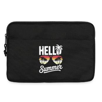 Bonjour lunettes de soleil rétro vintage d’été - Sacoche pour ordinateur portable 13 pouces - noir - Devant