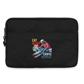 Carve Repeat Ski Design - Laptop bag 13" - black - Front