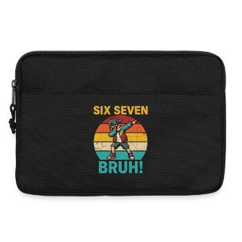 Six Seven Bruh ! – Design de mème viral 67 - Sacoche pour ordinateur portable 13 pouces - noir - Devant