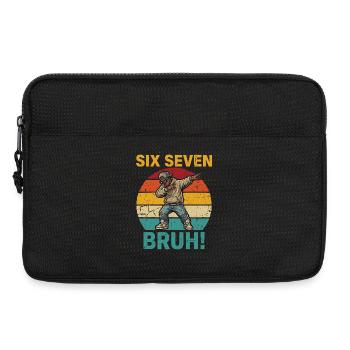Six Seven Bruh! – Cooles Dabbing Rapper Meme Shirt - Laptoptasche 13" - Schwarz - Vorne