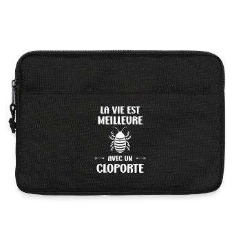 cloporte_-10- - Laptop bag 13" - black - Front