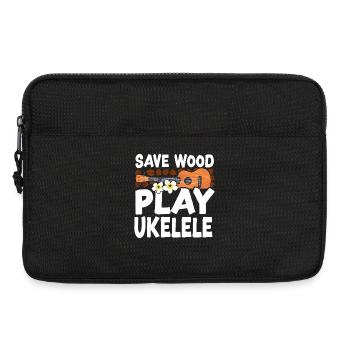Hawaiian Ukulele Uke Save Wood - Laptoptasche 13" - Schwarz - Vorne
