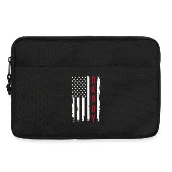 Daddy US Flag Patriotic Father America - Laptop bag 13" - black - Front