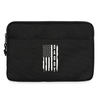 Daddy US Flag Patriotic Father America - Laptop bag 13" - black - Front