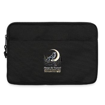 Sei immer du selbst, es sei denn, du kannst ein Wolf sein - Laptoptasche 13" - Schwarz - Vorne