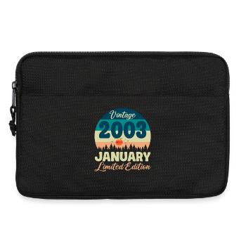 Birthday January 2003 Gift Vintage Limited - Laptop bag 13" - black - Front