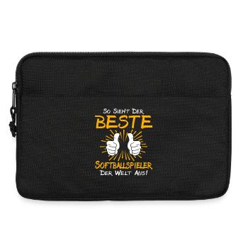 Softball Player Gift Idea - Laptop bag 13" - black - Front
